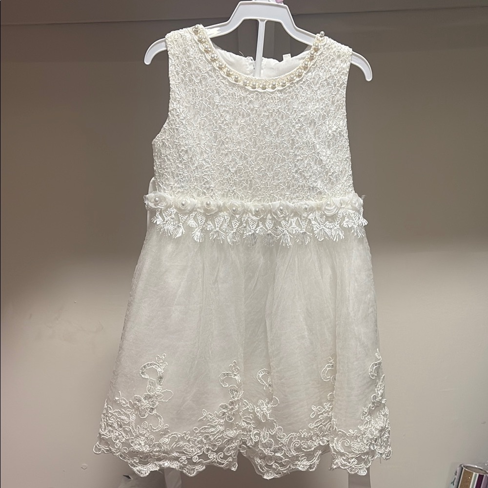 Little Lady White Lace Dress